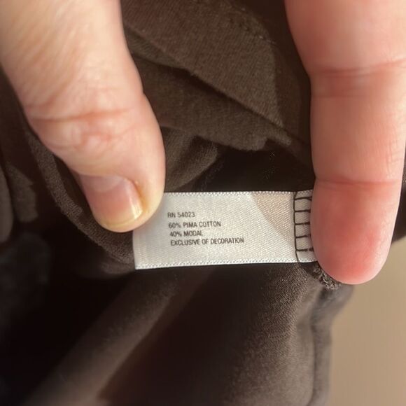 Express Brown Scoop Neck Tee - Picture 4 of 5